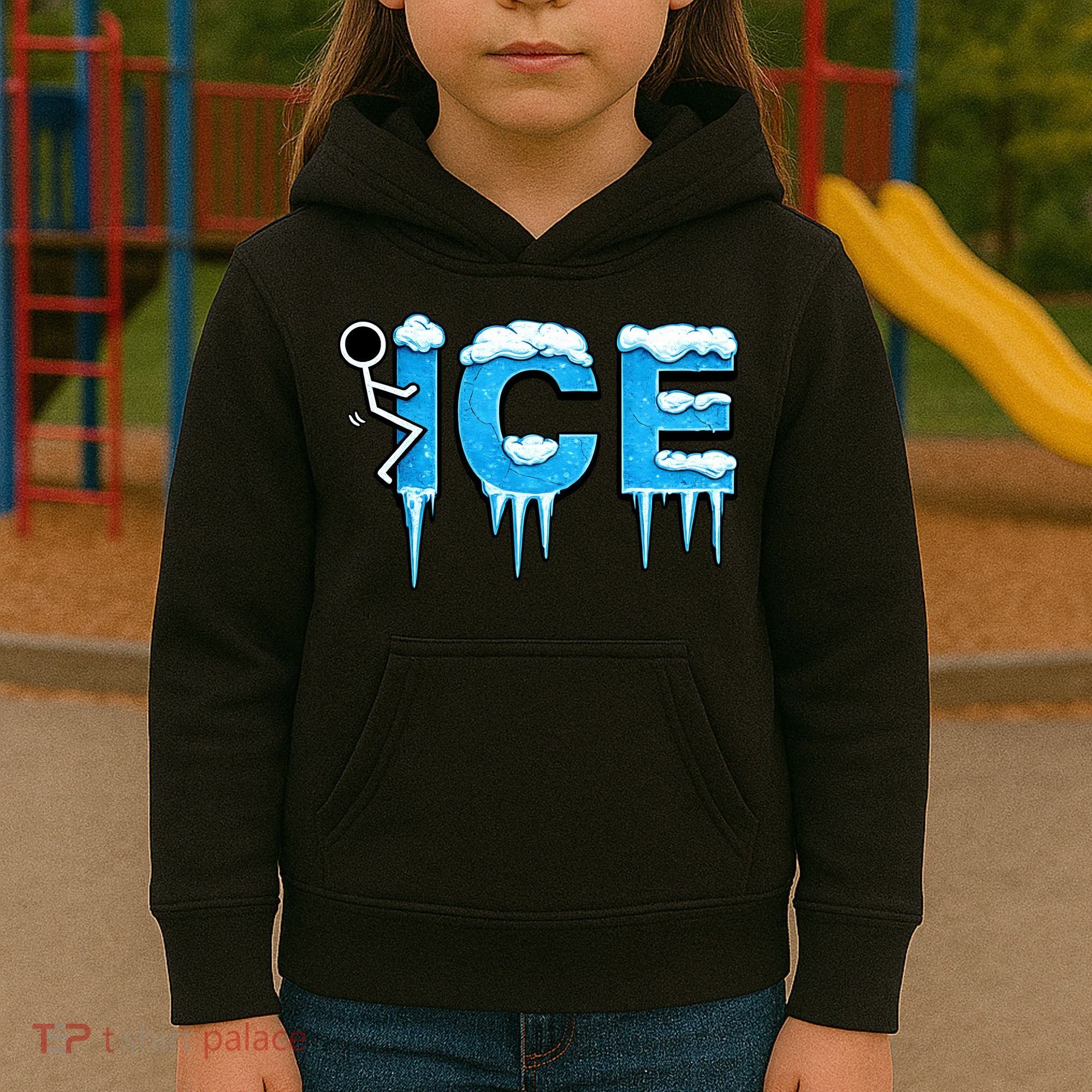 F ICE Stick Figure Kids Hoodie