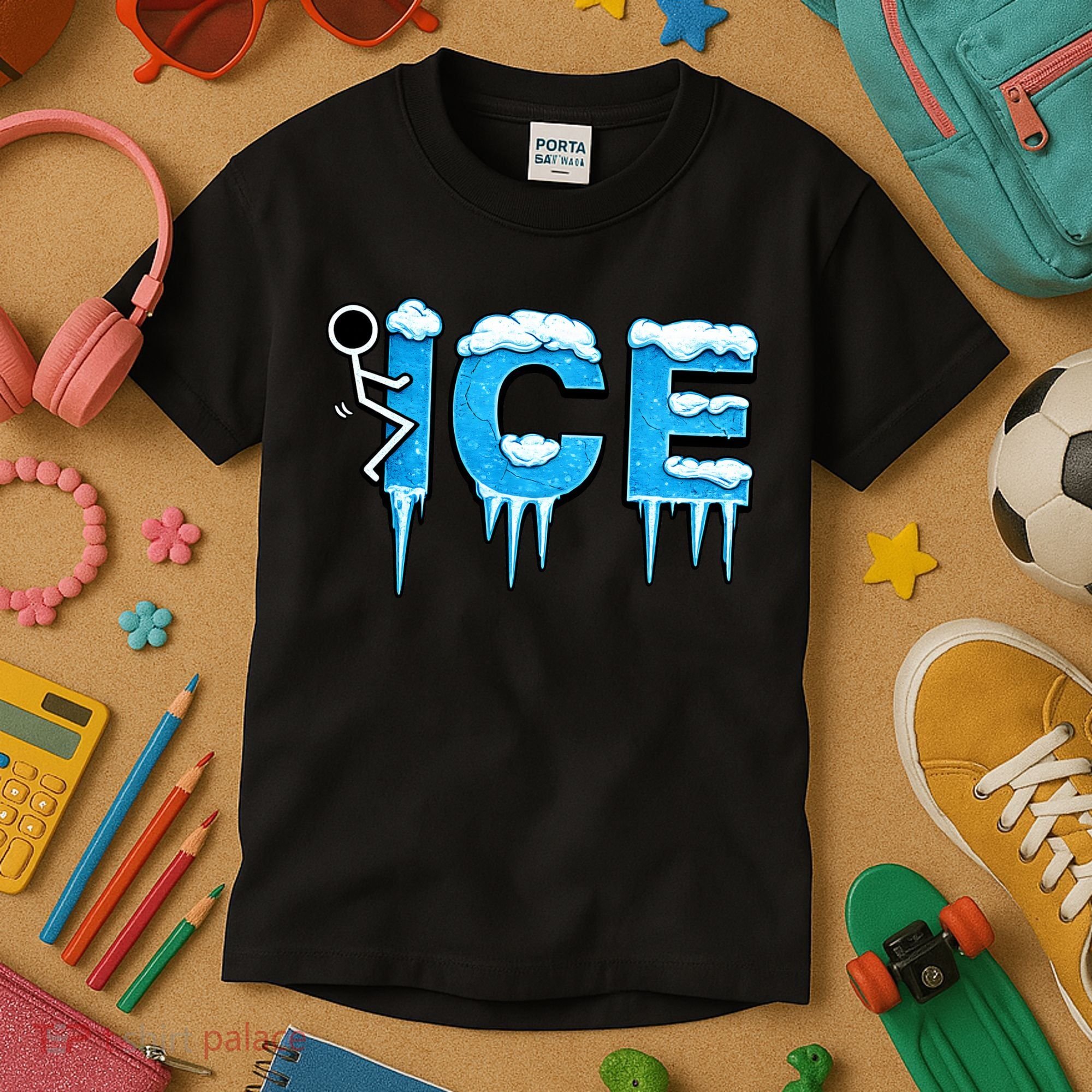 F ICE Stick Figure Kids T-Shirt