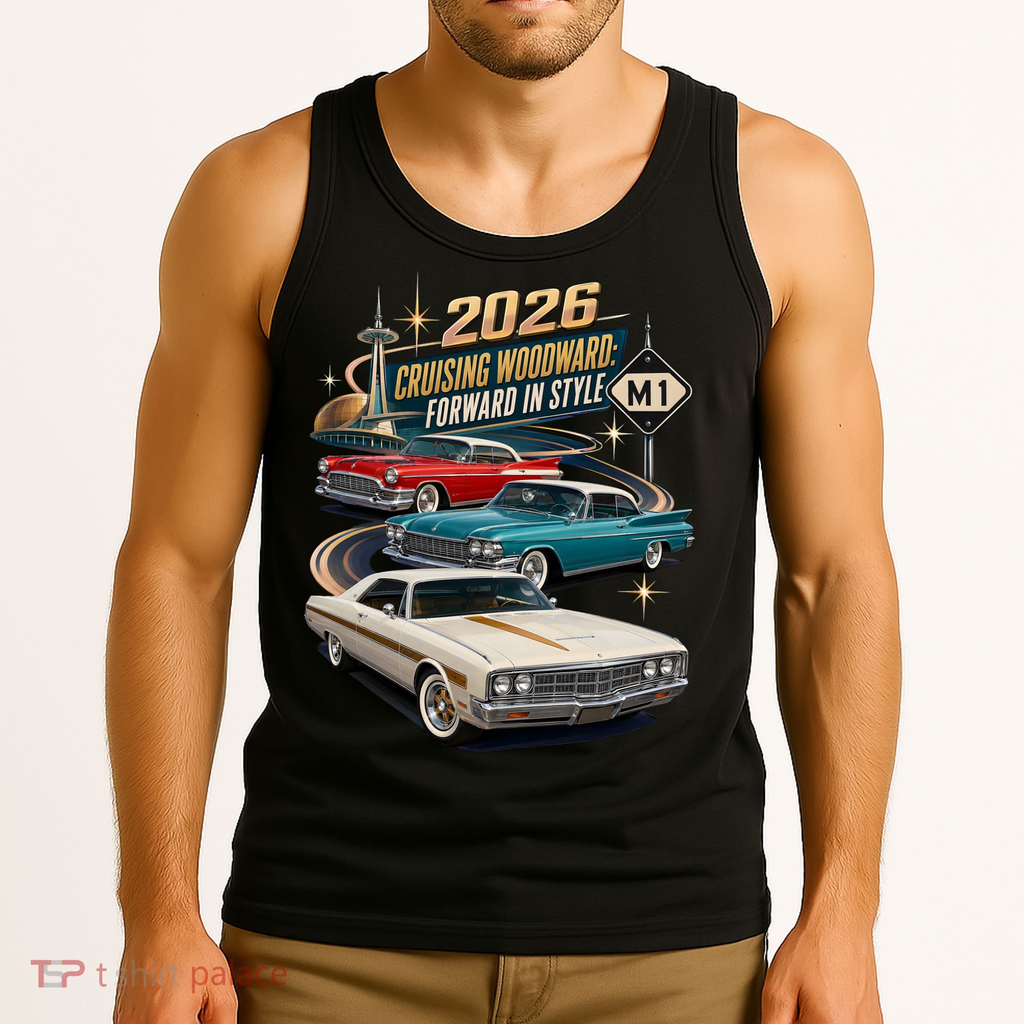 Forward In Style Cruising Woodward 2026 M1 Tank Top