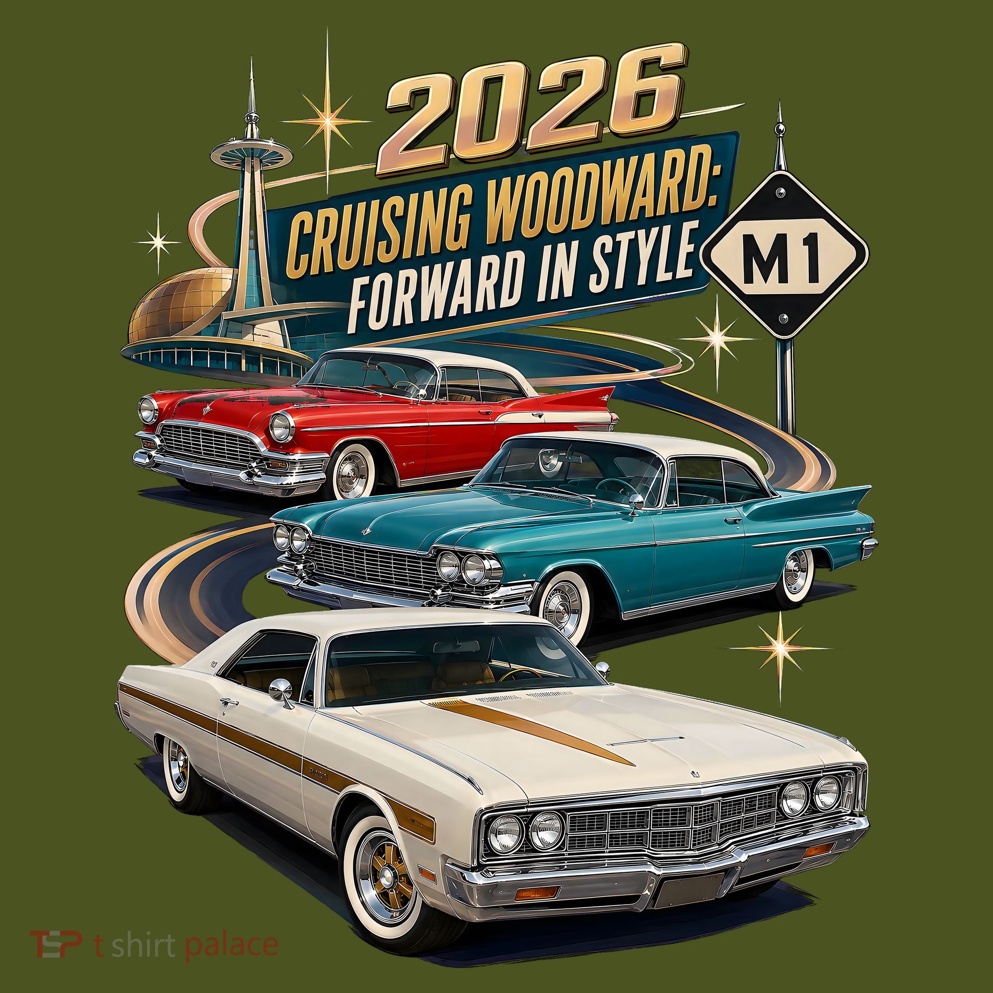 Forward In Style Cruising Woodward 2026 M1 T-Shirt