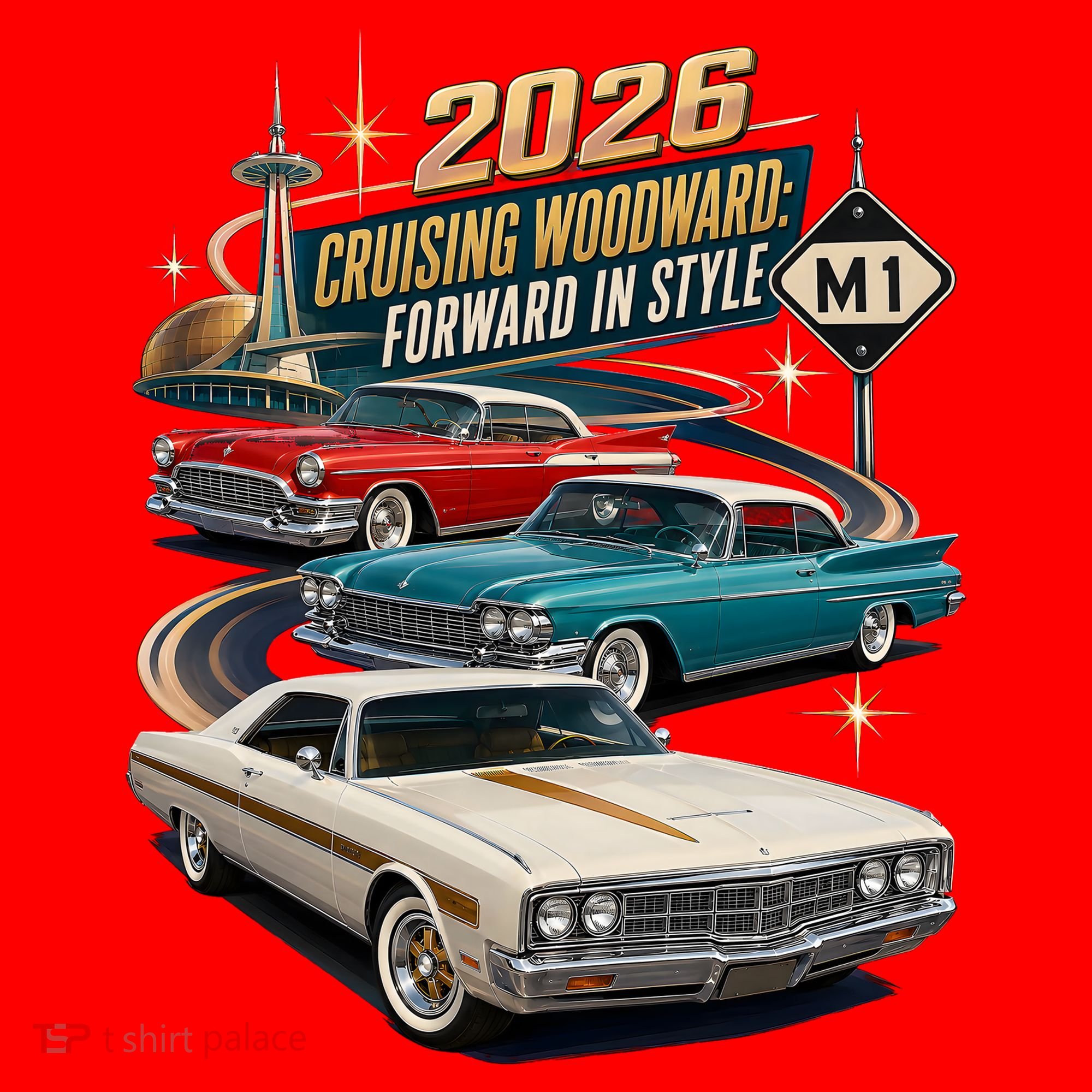 Forward In Style Cruising Woodward 2026 M1 Santa Hat