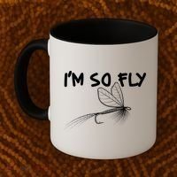 Funny I'm So Fly Fish Lure Fishing Fan Coffee Mug thumb 2