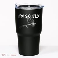 Funny I'm So Fly Fish Lure Fishing Fan Tumbler thumb 0
