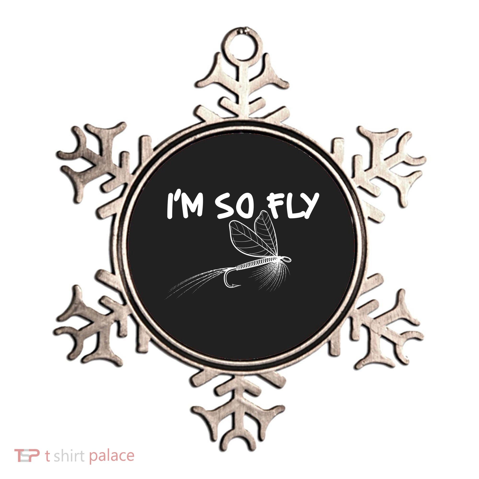Funny I'm So Fly Fish Lure Fishing Fan Ornament