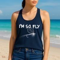 Funny I'm So Fly Fish Lure Fishing Fan Women's Tank Top thumb 2
