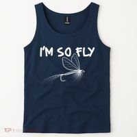 Funny I'm So Fly Fish Lure Fishing Fan Tank Top thumb 2