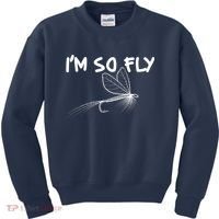 Funny I'm So Fly Fish Lure Fishing Fan Kids Sweatshirt thumb 0
