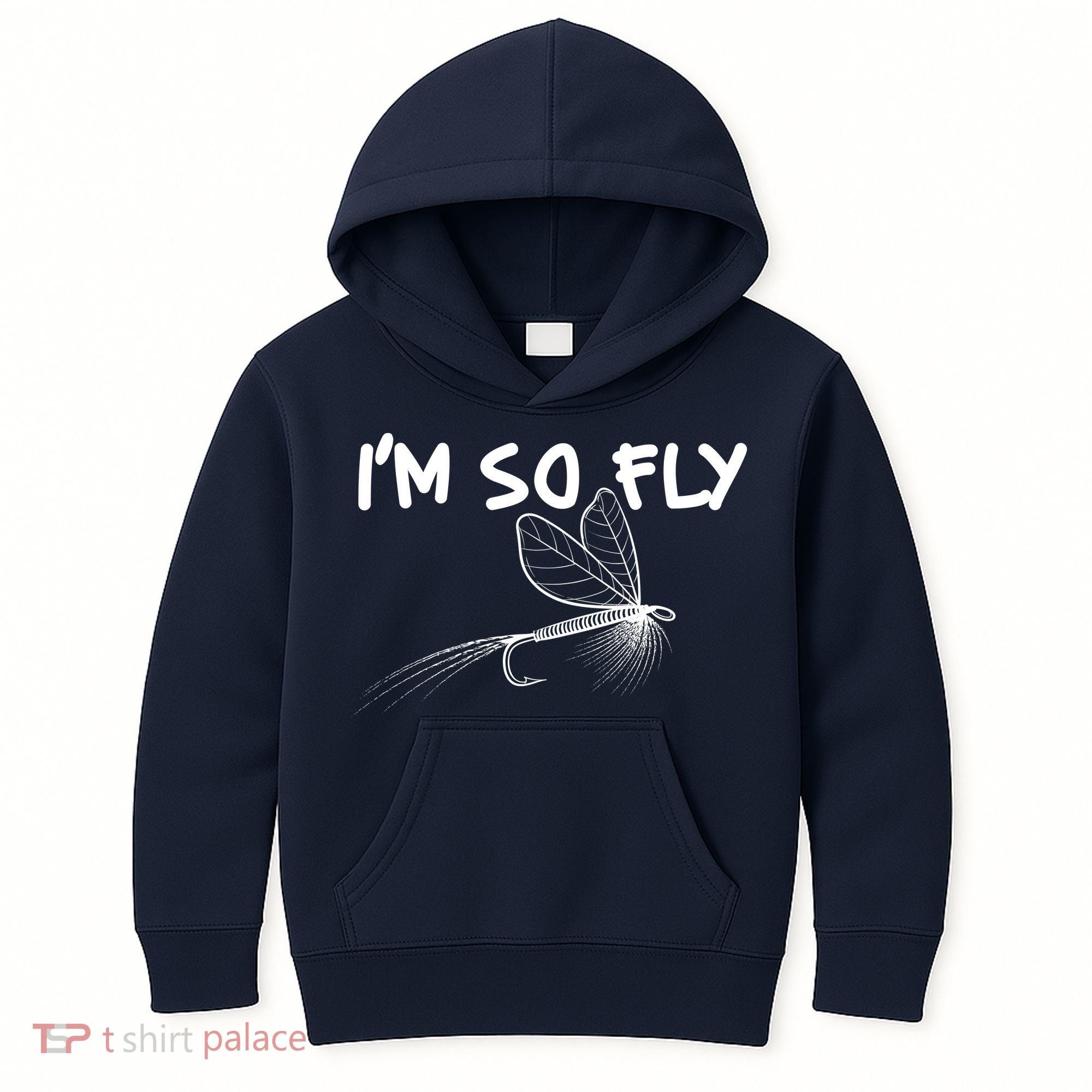 Funny I'm So Fly Fish Lure Fishing Fan Kids Hoodie