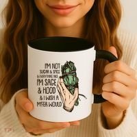 Funny I'm Sage And Hood And I Wish A M'Fer Would Coffee Mug thumb 3