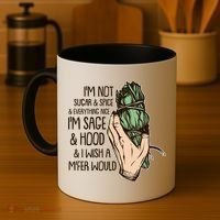 Funny I'm Sage And Hood And I Wish A M'Fer Would Coffee Mug thumb 4