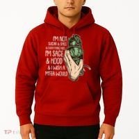 Funny I'm Sage And Hood And I Wish A M'Fer Would Hoodie thumb 2