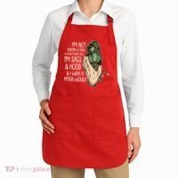 Funny I'm Sage And Hood And I Wish A M'Fer Would Apron thumb 2