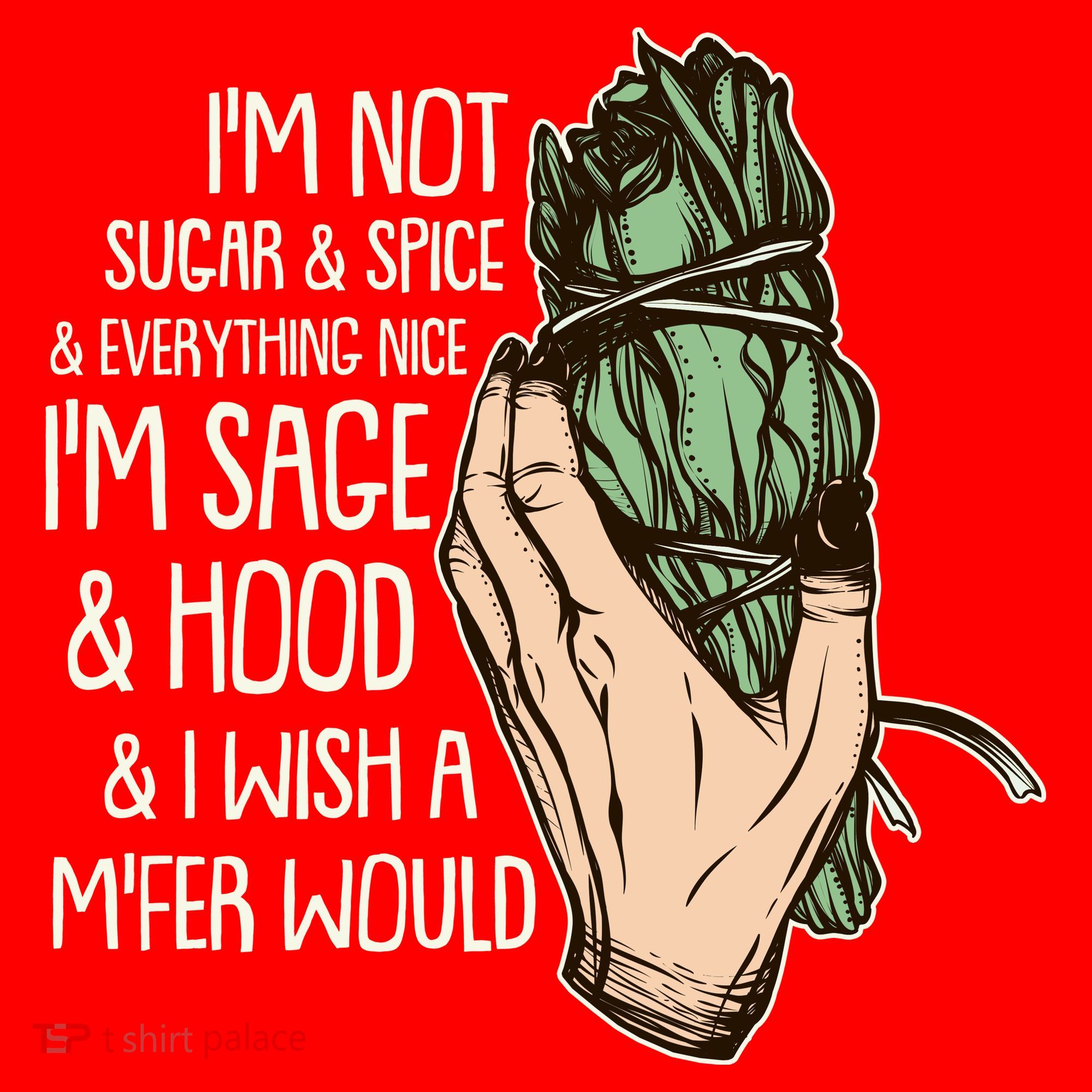 Funny I'm Sage And Hood And I Wish A M'Fer Would T-Shirt