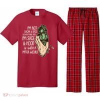 Funny I'm Sage And Hood And I Wish A M'Fer Would Pajama Set thumb 0