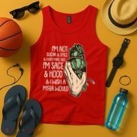 Funny I'm Sage And Hood And I Wish A M'Fer Would Tank Top thumb 4