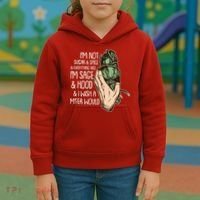Funny I'm Sage And Hood And I Wish A M'Fer Would Kids Hoodie thumb 3