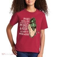 Funny I'm Sage And Hood And I Wish A M'Fer Would Kids T-Shirt thumb 2