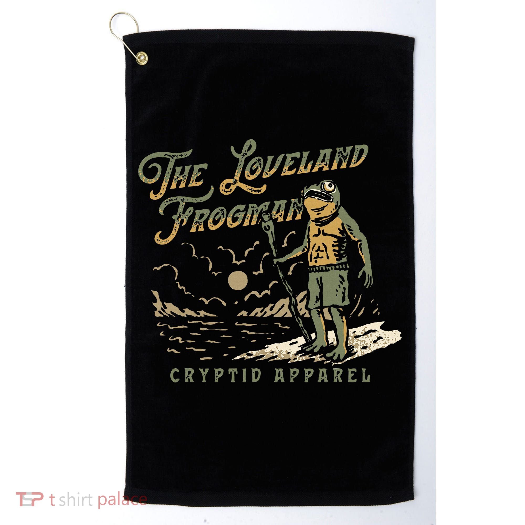 Frog I Saw The Loveland Frogman Golf Towel