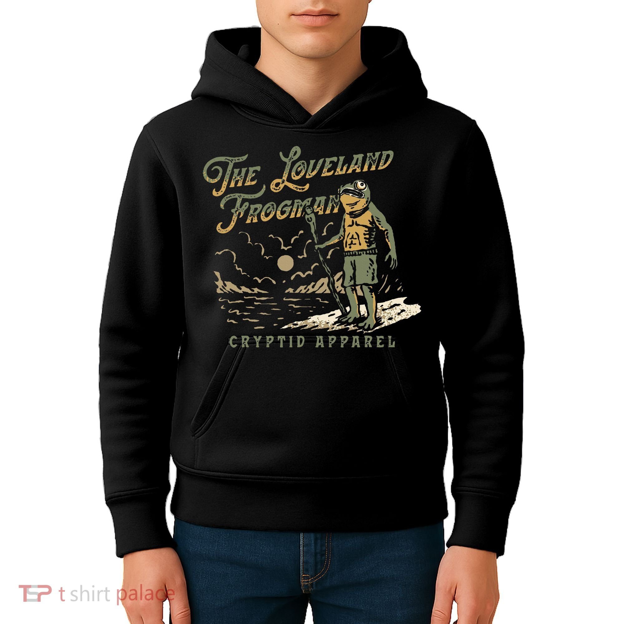 Frog I Saw The Loveland Frogman Kids Hoodie