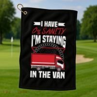 Funny IM Staying In Tha Van Phasmophobia Gift Golf Towel thumb 1
