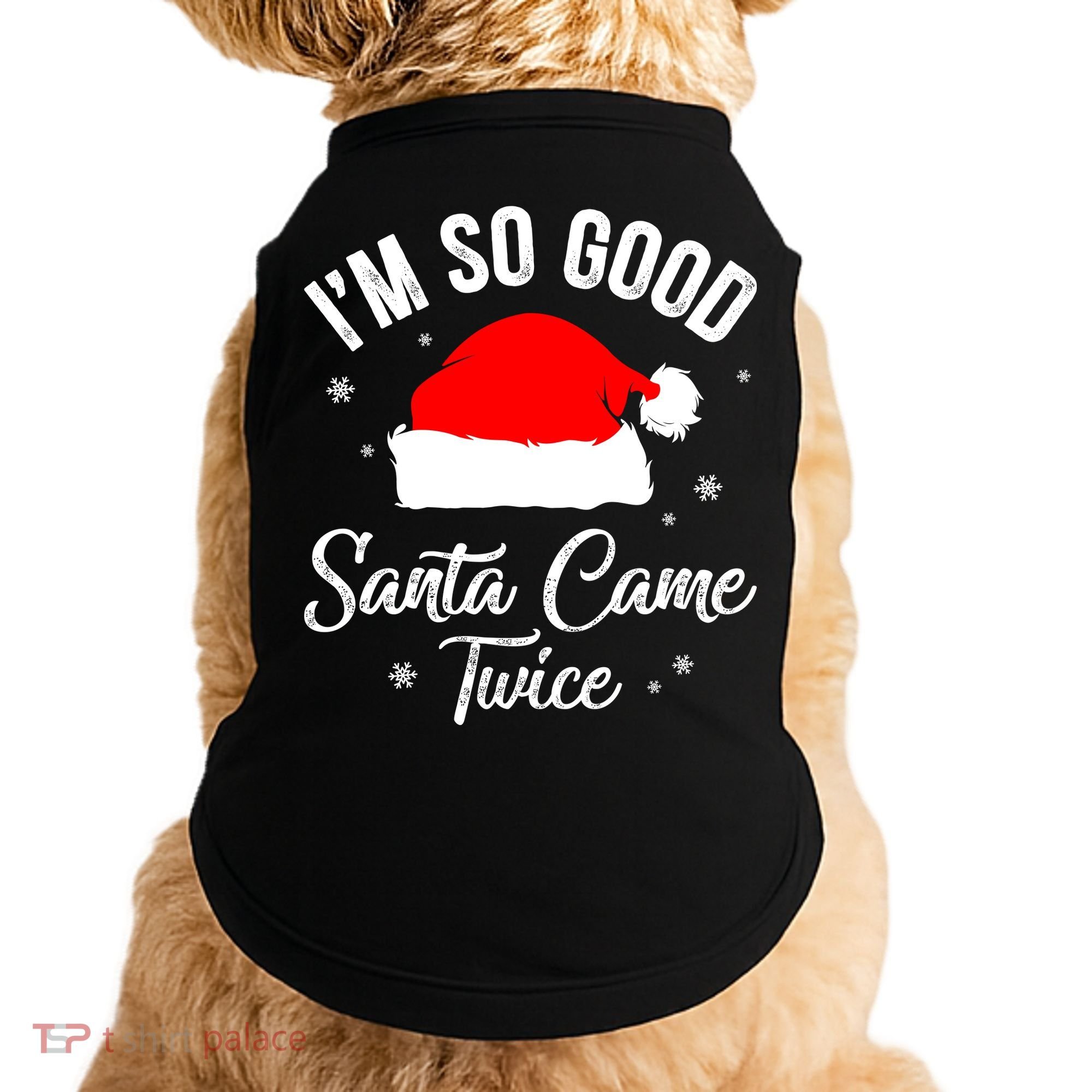 Funny Im So Good Santa Came Santa Hat Christmas Doggie Tank