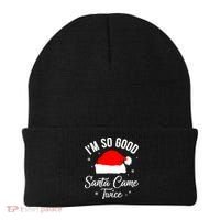 Funny Im So Good Santa Came Santa Hat Christmas Beanie thumb 0