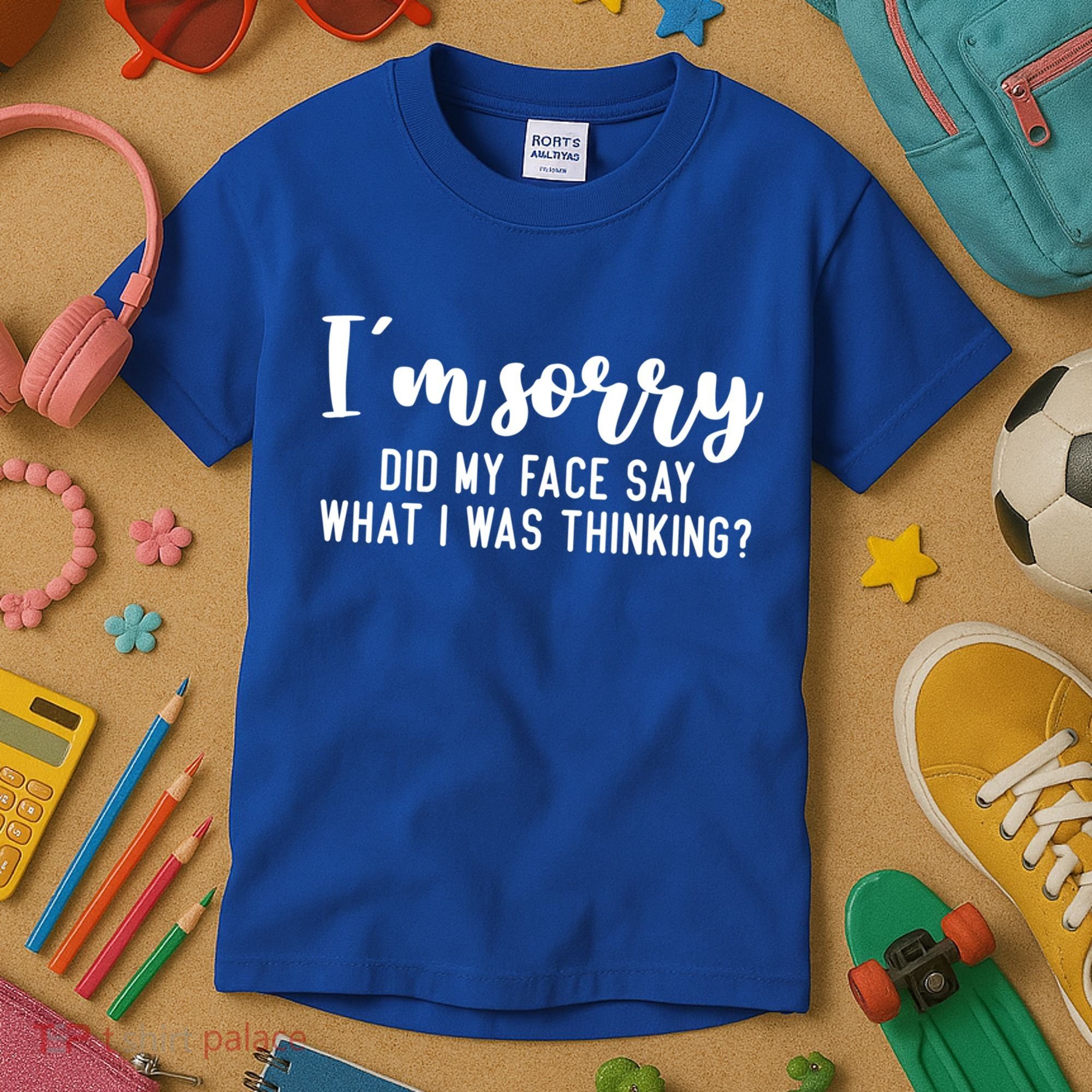 Funny IM Sorry Did My Face Say What I Was Thinking Gift Kids T-Shirt