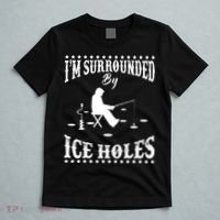 Funny I'm Surrounded By Ice Hole Ice Fishing Enthusiast T-Shirt thumb 5