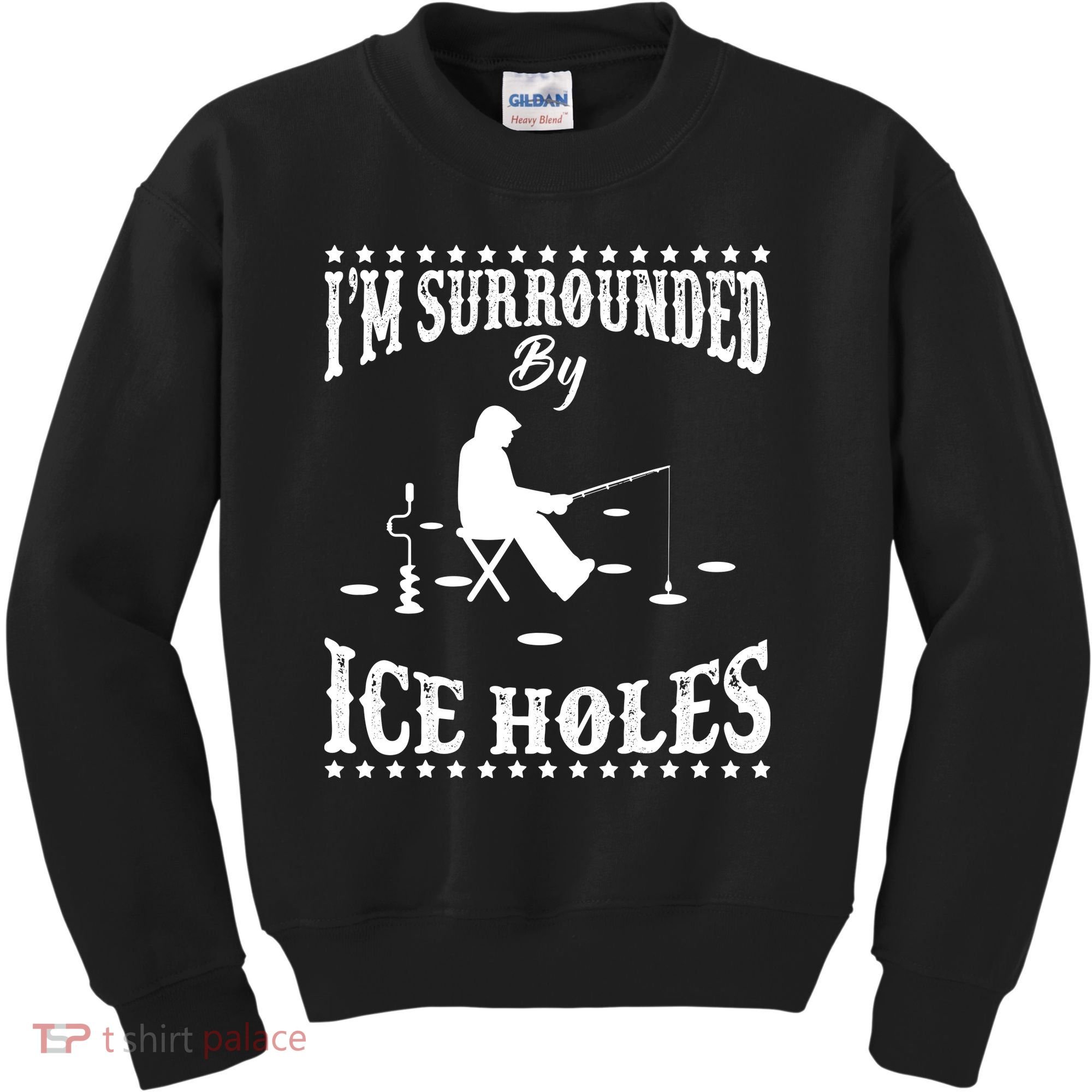 Funny I'm Surrounded By Ice Hole Ice Fishing Enthusiast Kids Sweatshirt