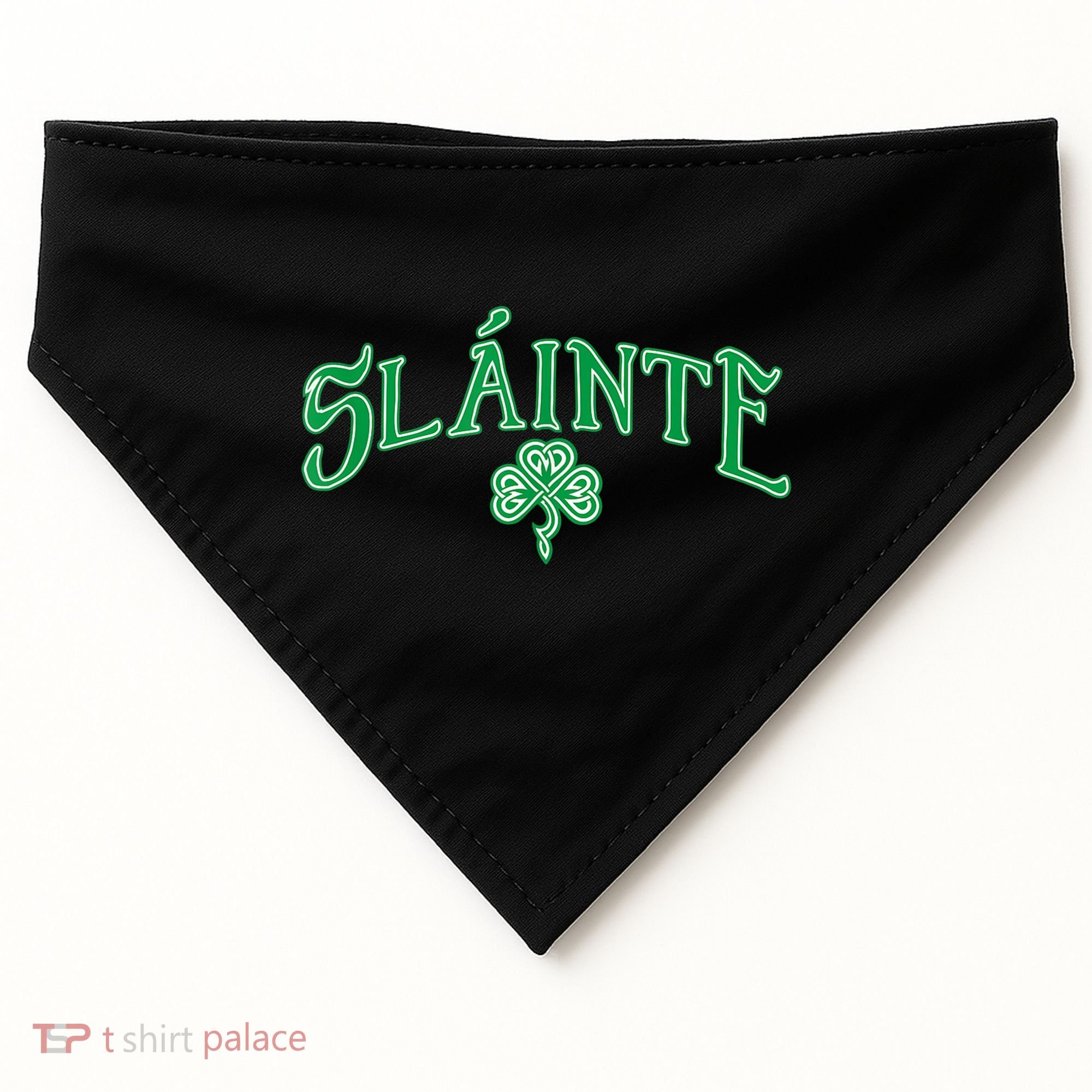 Funny Irish Slainte Gaelic Cheers Gift USA-Made Doggie Bandana