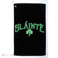 Funny Irish Slainte Gaelic Cheers Gift Golf Towel thumb 0