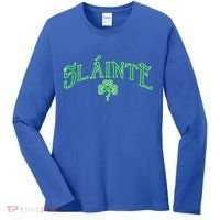 Funny Irish Slainte Gaelic Cheers Gift Women's Long Sleeve Shirt thumb 0
