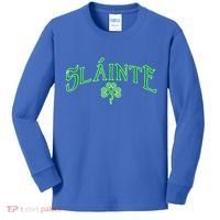 Funny Irish Slainte Gaelic Cheers Gift Kids Long Sleeve Shirt thumb 0
