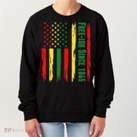 Free Ish Since 1865 With Pan African Flag For Juneteenth Women's Sweatshirt thumb 0