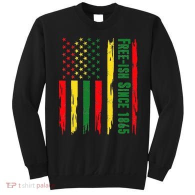 Free Ish Since 1865 With Pan African Flag For Juneteenth Sweatshirt