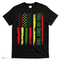 Free Ish Since 1865 With Pan African Flag For Juneteenth T-Shirt thumb 0