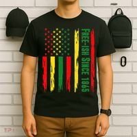 Free Ish Since 1865 With Pan African Flag For Juneteenth T-Shirt thumb 6