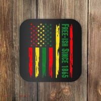 Free Ish Since 1865 With Pan African Flag For Juneteenth Coaster thumb 0