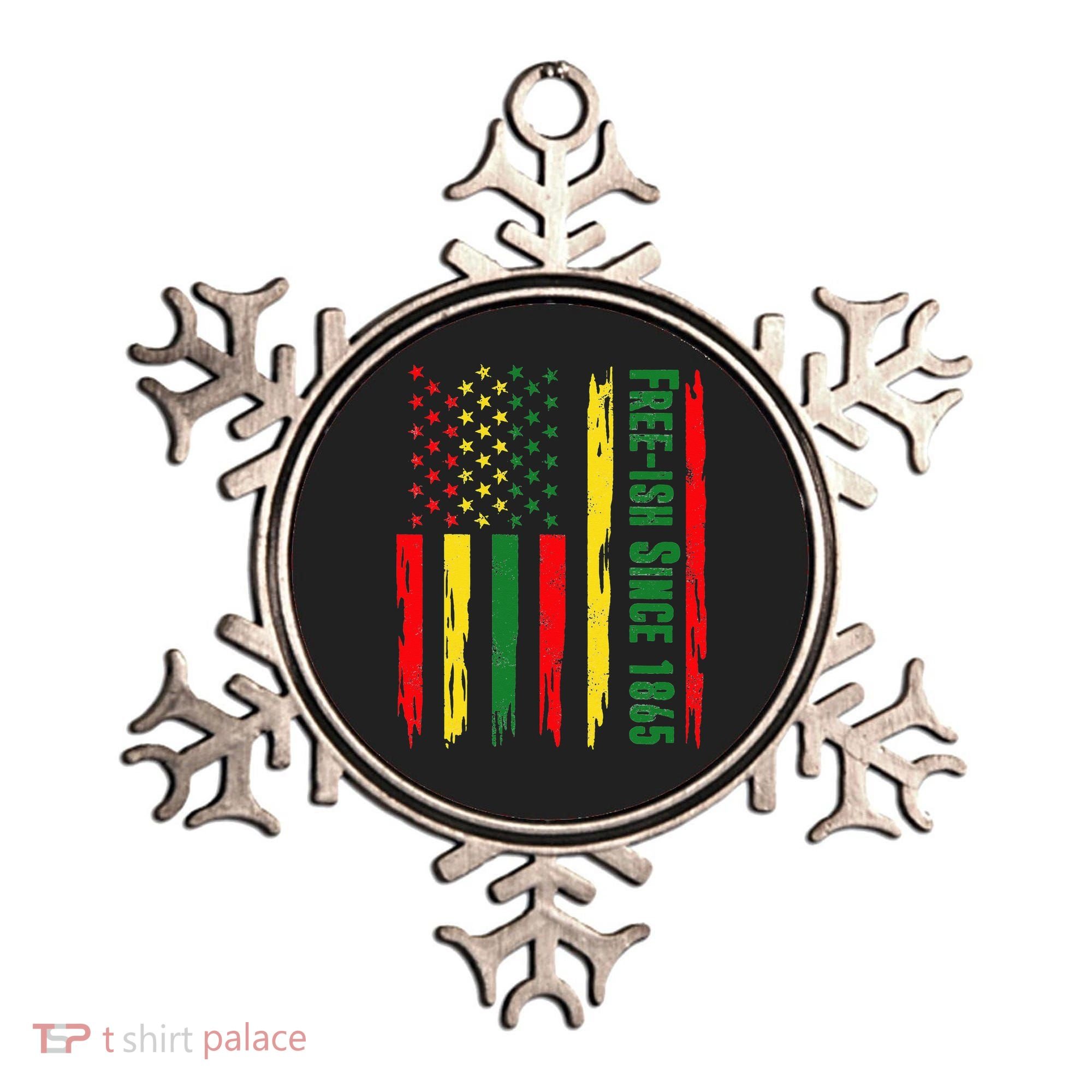 Free Ish Since 1865 With Pan African Flag For Juneteenth Ornament