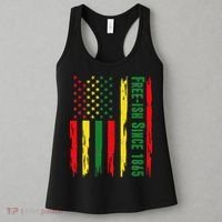 Free Ish Since 1865 With Pan African Flag For Juneteenth Women's Tank Top thumb 3