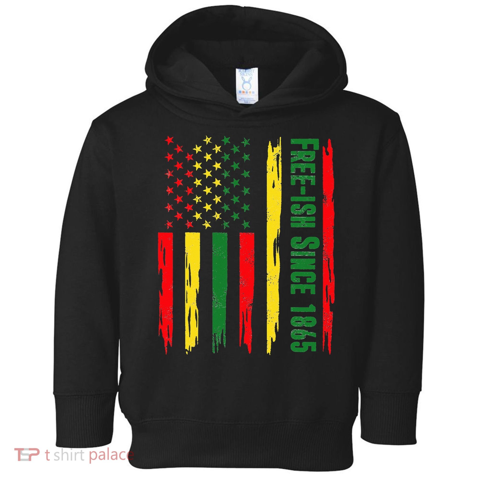 Free Ish Since 1865 With Pan African Flag For Juneteenth Toddler Hoodie
