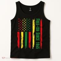 Free Ish Since 1865 With Pan African Flag For Juneteenth Tank Top thumb 2