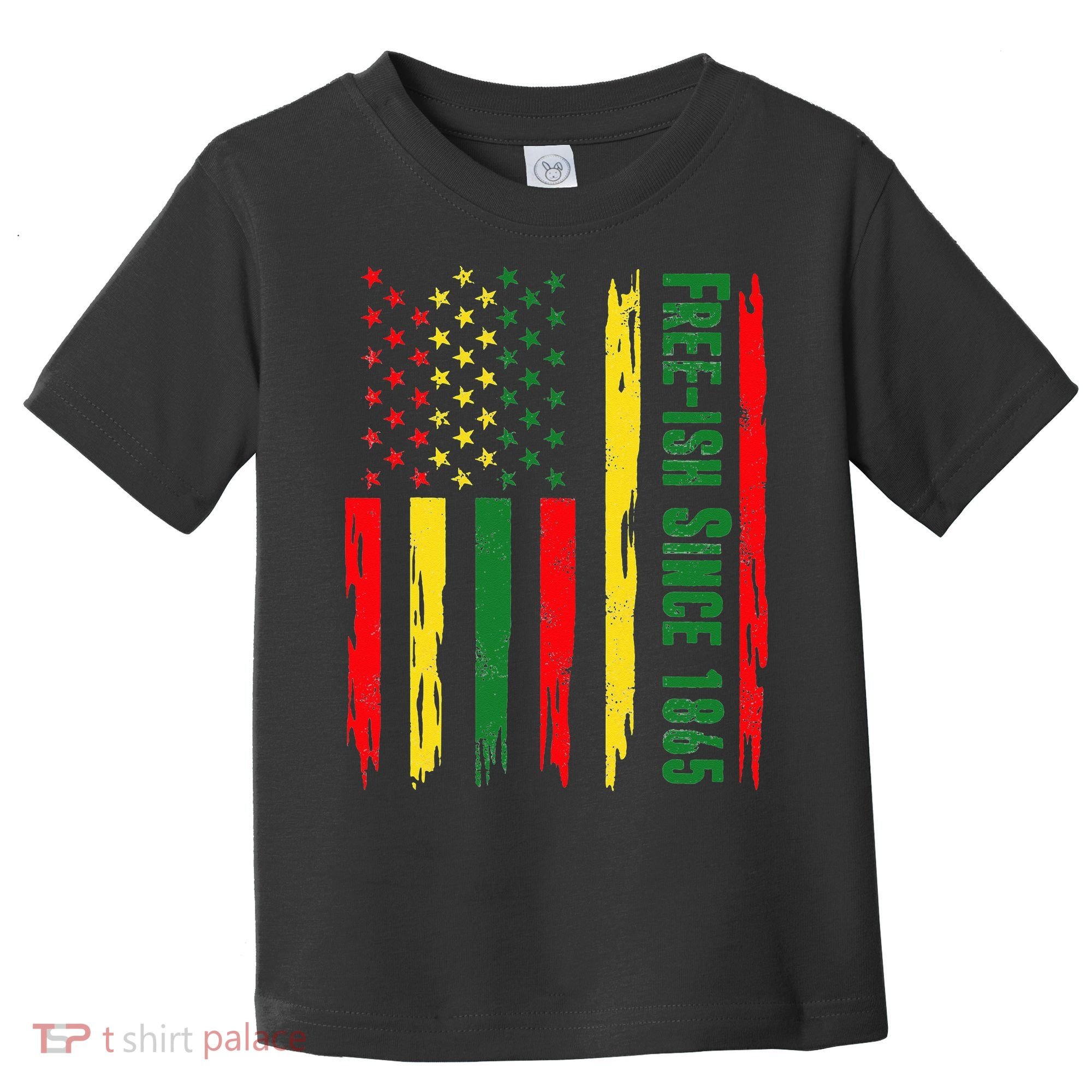 Free Ish Since 1865 With Pan African Flag For Juneteenth Toddler T-Shirt