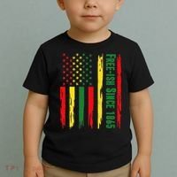 Free Ish Since 1865 With Pan African Flag For Juneteenth Toddler T-Shirt thumb 2