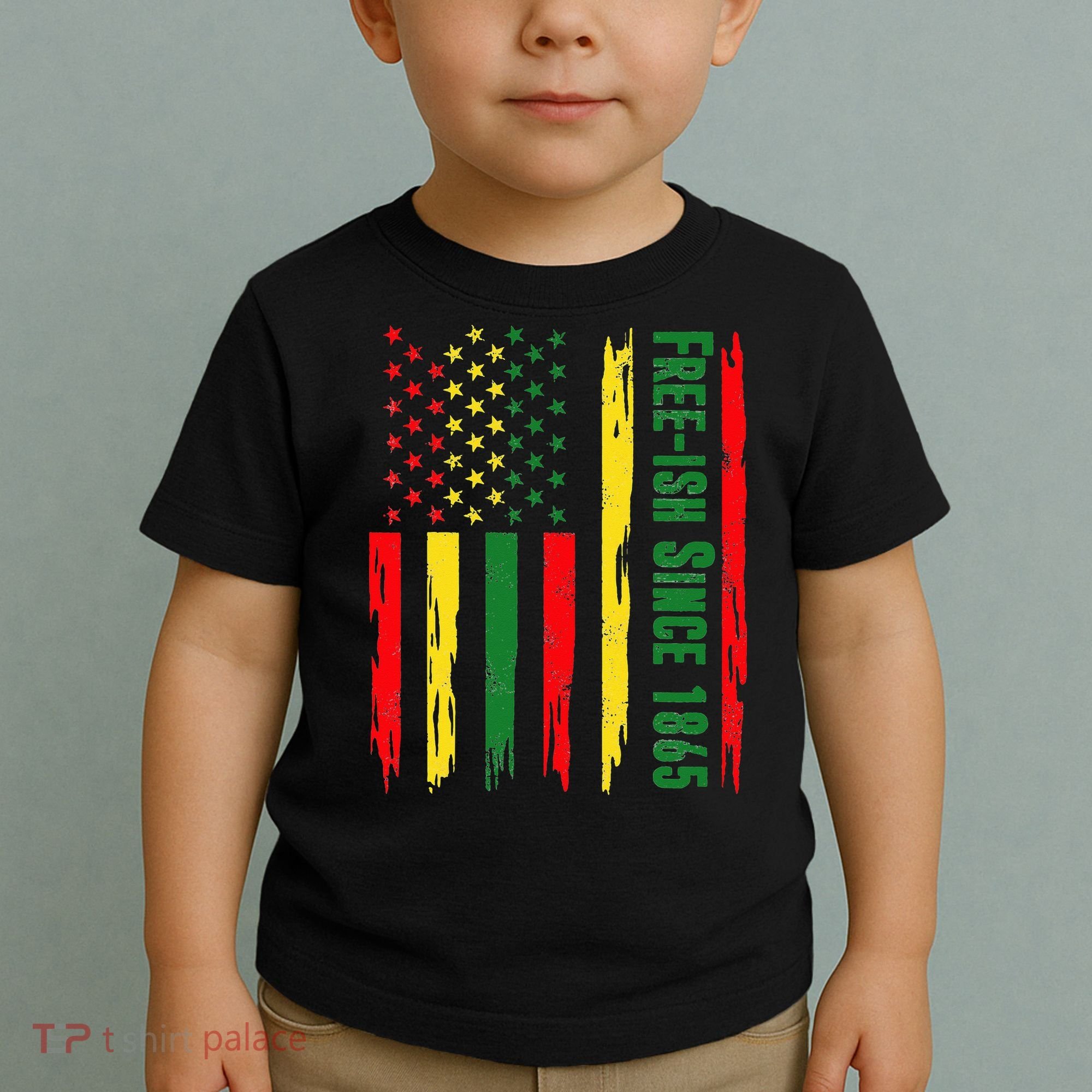 Free Ish Since 1865 With Pan African Flag For Juneteenth Toddler T-Shirt