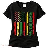 Free Ish Since 1865 With Pan African Flag For Juneteenth Women's T-Shirt thumb 0