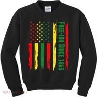 Free Ish Since 1865 With Pan African Flag For Juneteenth Kids Sweatshirt thumb 0