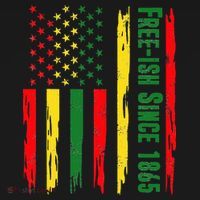 Free Ish Since 1865 With Pan African Flag For Juneteenth Kids Hoodie thumb 5
