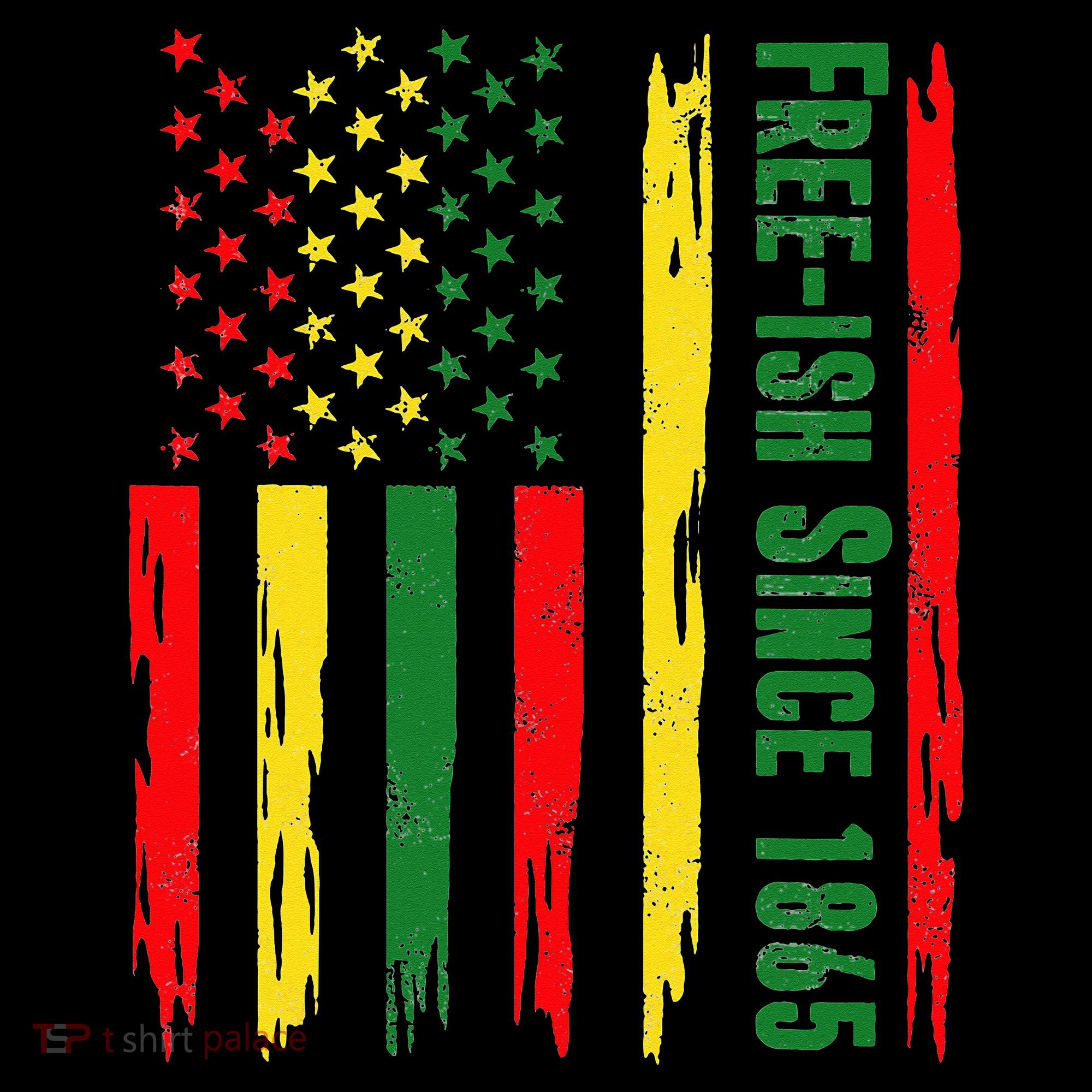 Free Ish Since 1865 With Pan African Flag For Juneteenth Kids Long Sleeve Shirt