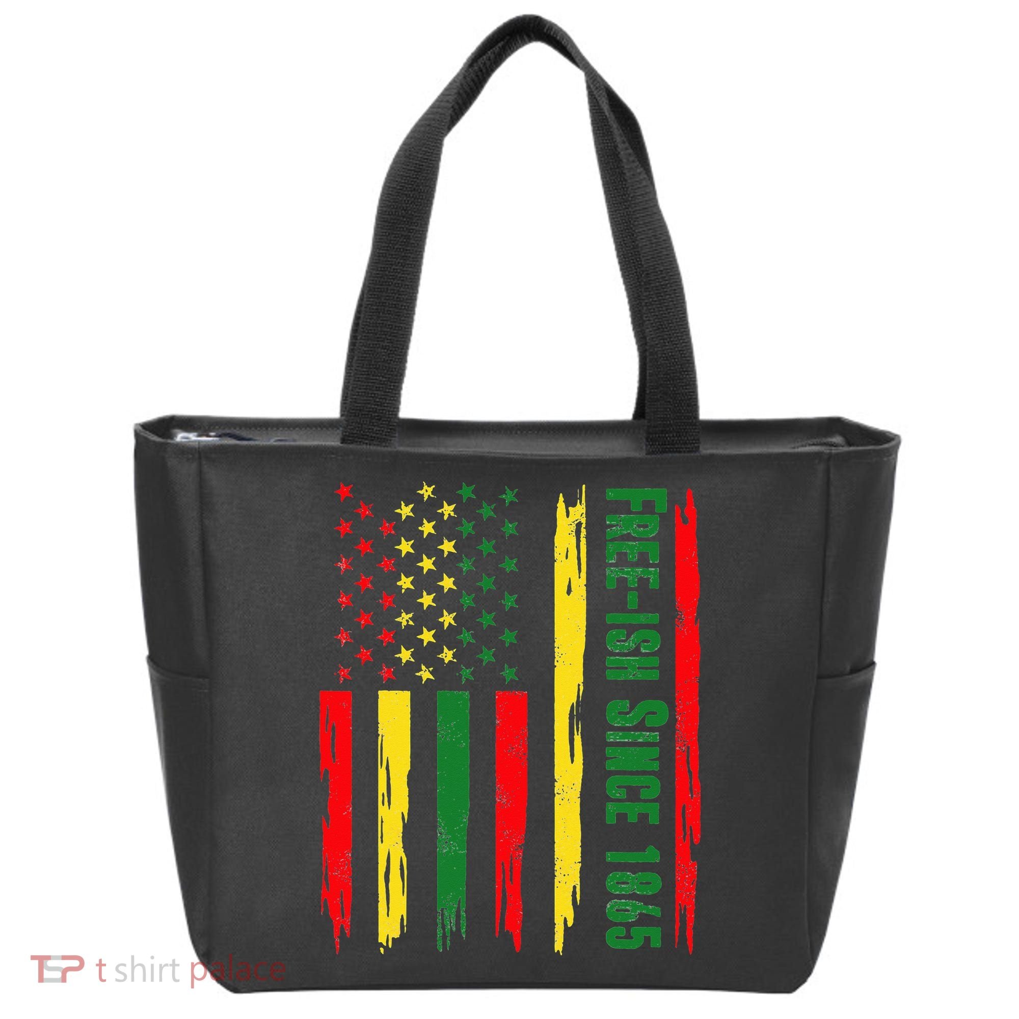 Free Ish Since 1865 With Pan African Flag For Juneteenth Tote Bag